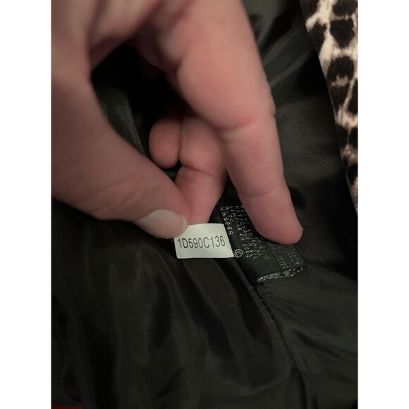 Kasper Blazer Womens 10P Leopard Animal Print Single Button Jacket Petite Brown - Picture 9 of 9